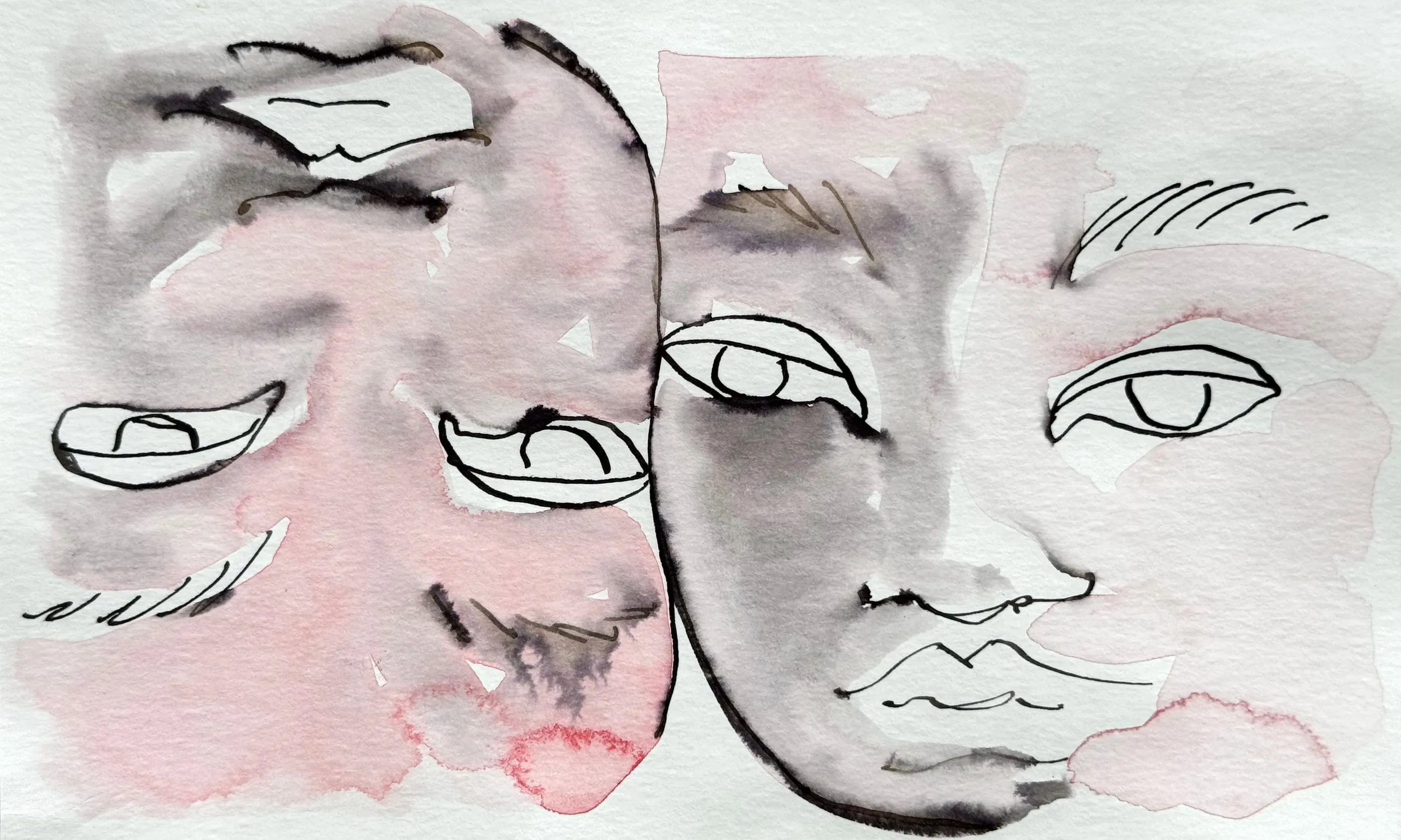 Sans titre, encre et aquarelle sur papier