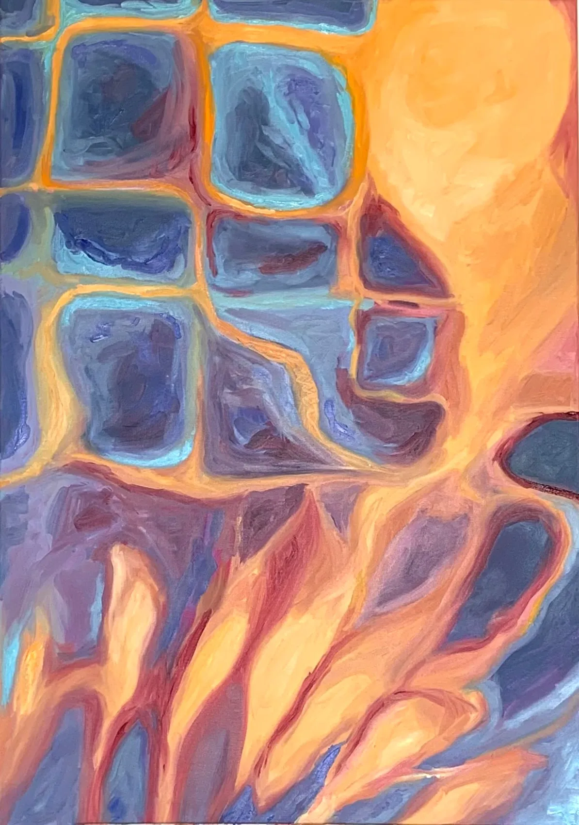 Hladina I, 2024, huile sur toile, 70 × 100 cm