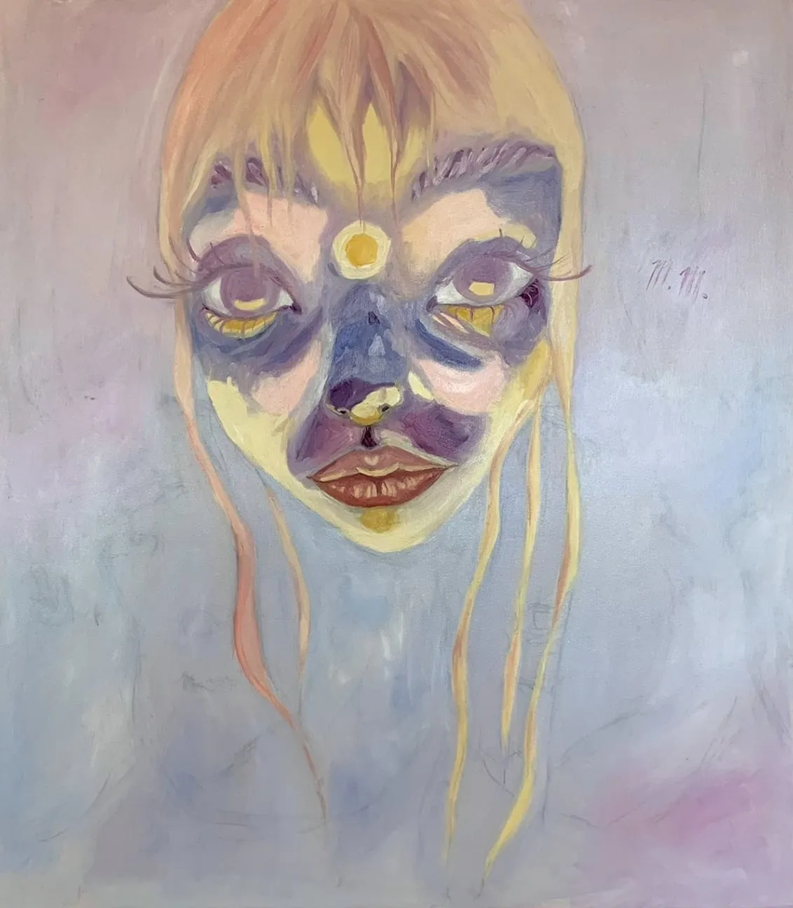 Autoportrét první brněnský, 2023, olej na plátně, 70 × 80 cm