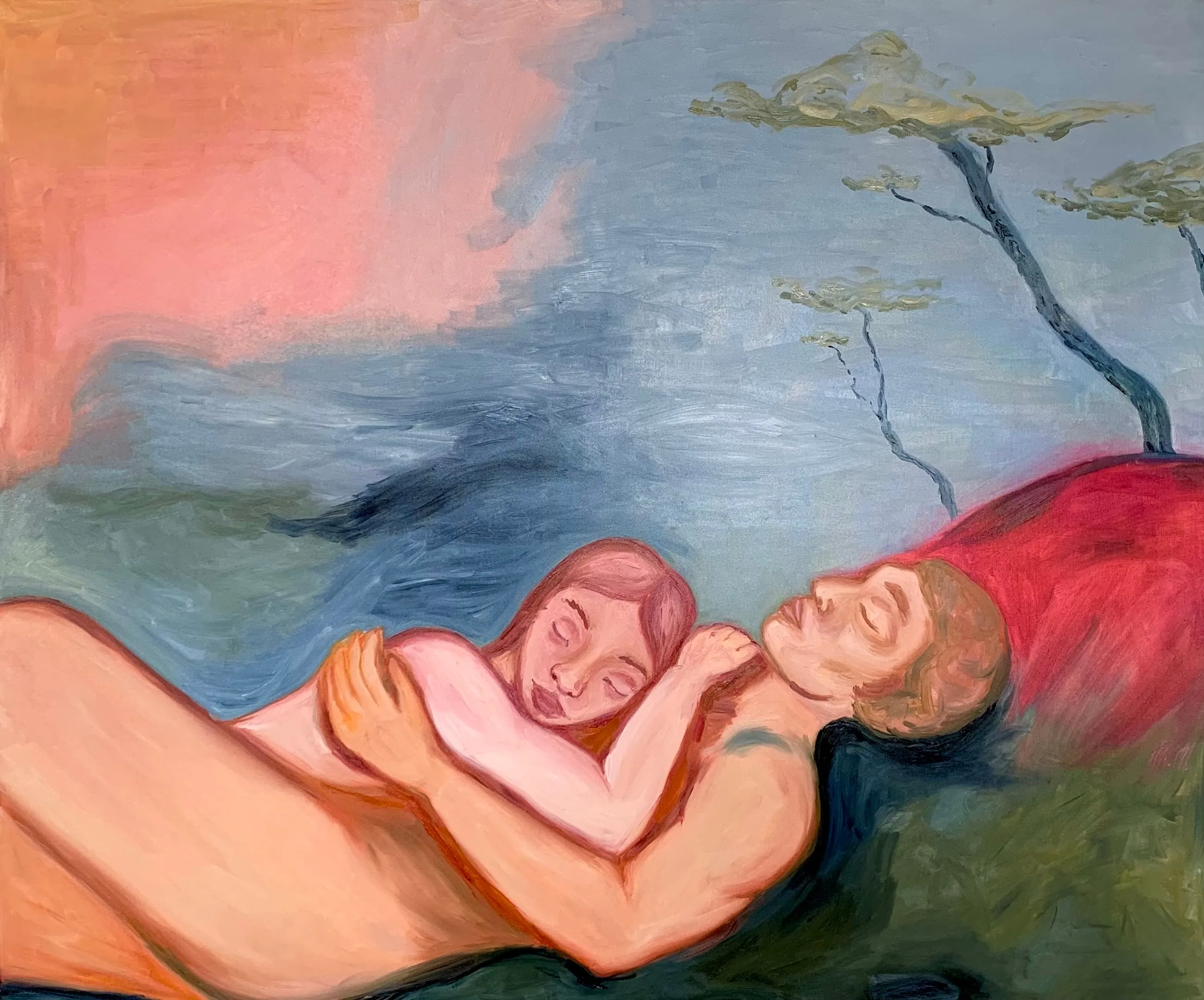 Chaleur, 2025, olej na plátně, 100 × 80 cm