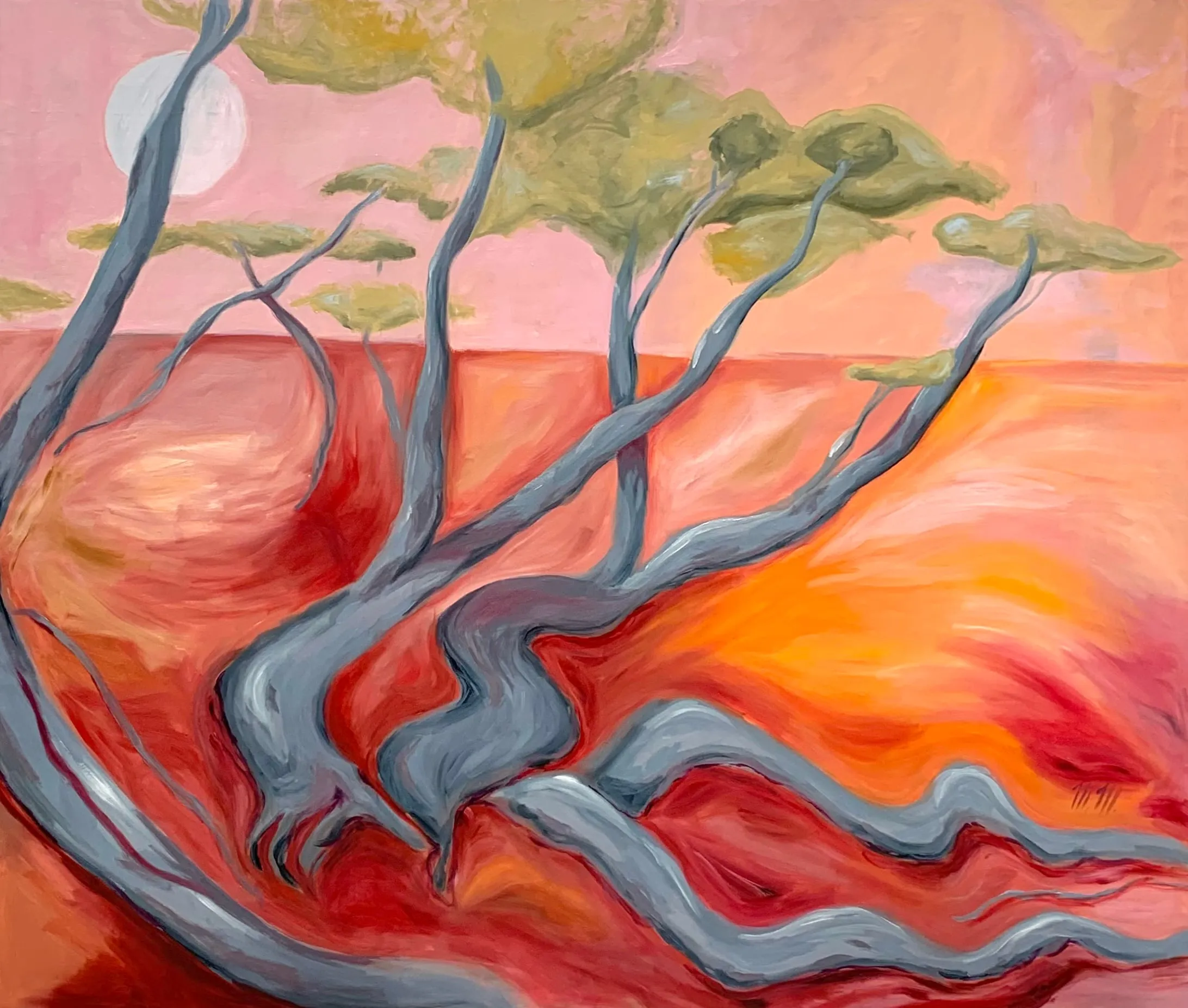 La Forêt, 2025, olej na plátně, 200 × 170 cm