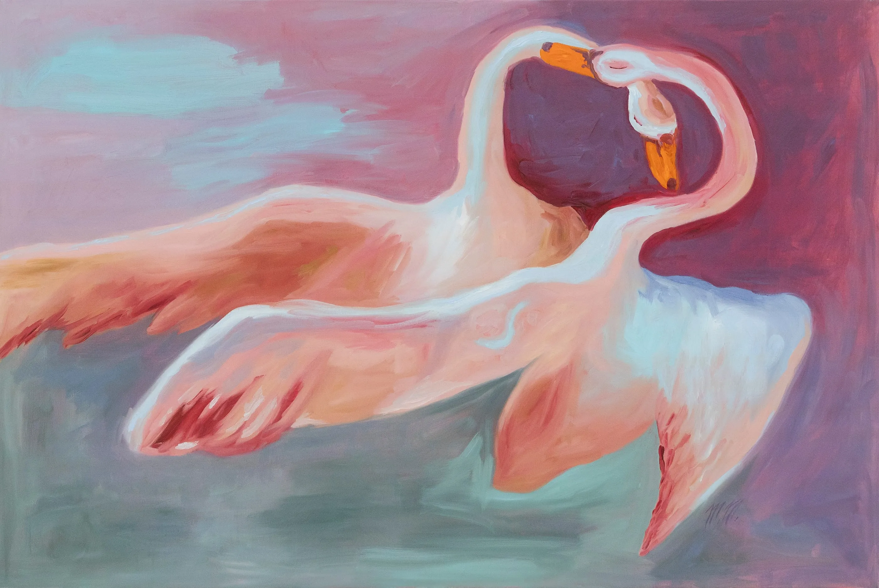 Let, 2024, olej na plátně, 100 × 70 cm