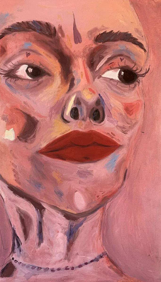 Retrospekce, 2022, olej na plátně, 40 × 70 cm